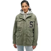 Veste à capuche militaire brodée jersey femme Superdry