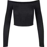 Pull à manches longues pailleté avec épaules dénudées femme Urban Classics