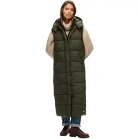 Doudoune longue à capuche sans manches femme Superdry Ripstop