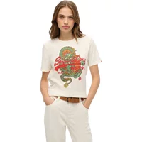 T-shirt décontracté femme Superdry Vintage Logo Tokyo
