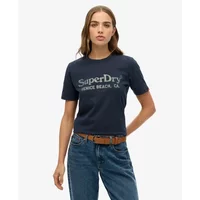 T-shirt décontracté métallisé femme Superdry Venue