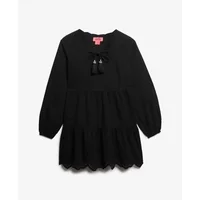 Mini-robe à volants en broderie femme Superdry d