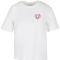 T-shirt femme Miss Tee Heart Cage Rose