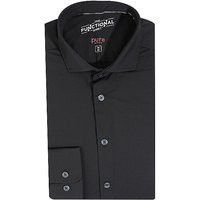 PURE Chemise en jersey coupe slim noir | 37