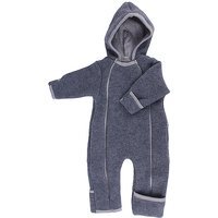 POPOLINI Combinaison bébé en polaire de laine gris | 50-56