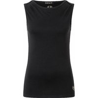 SPIRIT OF OM Débardeur de yoga col montant en bambou pour femme noir | XS