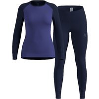 ODLO Ensemble de sous-vêtements fonctionnels pour femme ACTIVE WARM ECO bleu marine | M