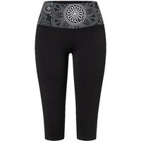 SPIRIT OF OM Collant de yoga Capri Madhya 3/4 pour femme noir | XS