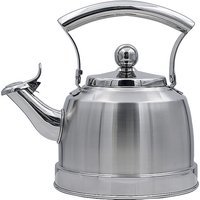 KELOMAT Bouilloire à sifflet 1,5 l Comfort en acier inoxydable argent