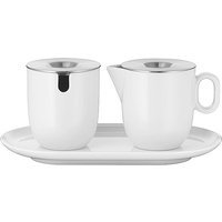 WMF Sucrier et pot à lait 3 pièces BARISTA Blanc / Acier inoxydable blanc