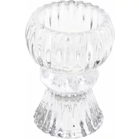 Bougeoir à double bout en verre Rex London