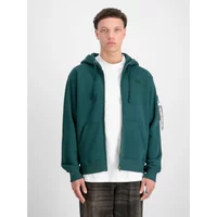 Sweatshirt à capuche zippé imprimé à l'arrière Alpha Industries