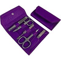 HAMMANN Set de manucure en cuir (Orchidée, 5 pièces)