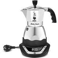 BIALETTI Espresso électrique EASY TIMER 6 tasses Alu / Noir argent