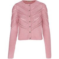 GOTTSEIDANK Gilet traditionnel en tricot OPHELIA rose | XS