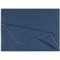 STEINER 1888 Couverture en laine - Plaid Alina 145x190cm Crocus bleu marine
