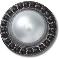 Jibbitz Crocs Pearl with Black Gem Base