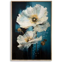 Décoration murale peinture sur toile avec cadre Mauro Ferretti Laccato Bluey