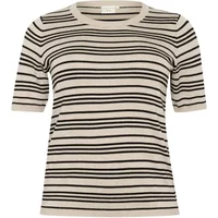 Pull rayé manches courtes femme KAFFE Curve Lizzy