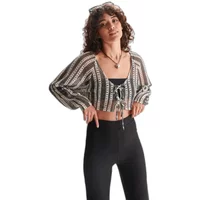 Cardigan à carreaux en maille femme 24 Colours