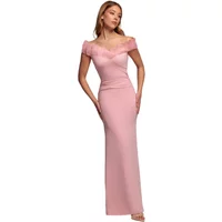 Robe moulante femme Goddiva Bardot Maxi