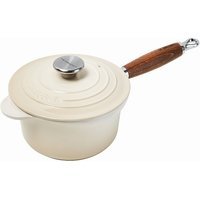 LE CREUSET Casserole à sauce avec manche en bois 18cm/1,8l Meringue crème