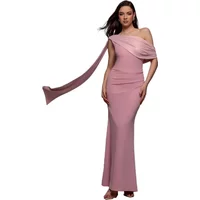 Robe asymétrique en lurex femme Goddiva Maxi