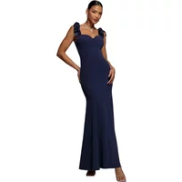 Robe en velours satin femme Goddiva Maxi