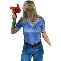 T-shirt col en V femme She is Sunday Felicita