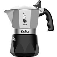 BIALETTI Espresso BRIKKA 4 tasses Alu / Noir argent