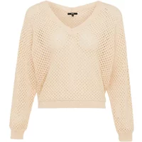 Pull col V ouvert en maille femme Mexx Sequins