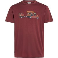 ICEBREAKER T-shirt de sport pour homme Transportage 150 Tech Lite rouge foncé | S