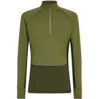 ICEBREAKER Sous-pull zippé homme 200 Merino ZoneKnit olive | S