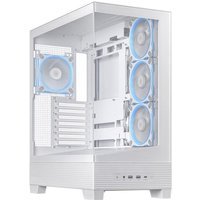 Boîtier PC ASUS A31 PLUS moyen tour blanc ARGB avec panneau latéral et avant verre trempé