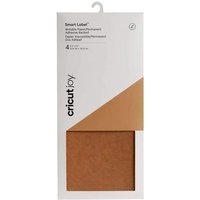 Pack de 4 feuilles Cricut Joy Smart Label 13,9 x 30,4 cm Marron kraft