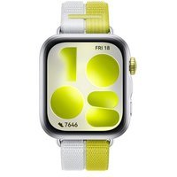 Montre connectée Huawei Watch Fit 5 Bluetooth Argent avec bracelet en fluoroélastomère Blanc et Vert