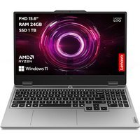 PC portable gaming Lenovo LOQ 15AHP10 15.6" FHD 144 GHz AMD Ryzen™ 7 24 Go RAM 1 To SSD Nvidia GeForce RTX™ 5060 Gris