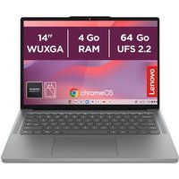 Chromebook Lenovo 14M8911 14" WUXGA Mediatek Kompanio 4 Go RAM 64 Go eMMC Noir et Gris