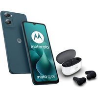 Pack Smartphone Motorola Moto G06 6.88" Double nano SIM 64 Go Bleu + Ecouteurs Motorola Buds 2 Carbon Blanc et Noir