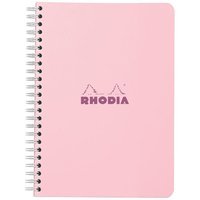 Carnet reliure intégrale Rhodia Couleurs 5x5 petits carreaux 14,8 x 21 cm Rose