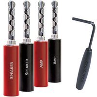 Pack 8 fiches banane Audioquest SureGrip 100 Argent