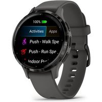 Montre connectée Garmin Venu 3S 41mm en acier Gray, boîtier gris foncé et bracelet en silicone gris foncé