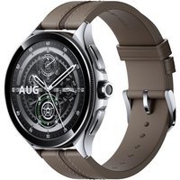 Montre connectée Xiaomi Watch 2 Pro 46 mm Bluetooth Argent avec bracelet Cuir Marron
