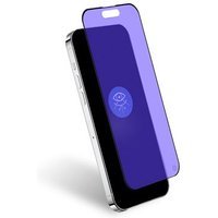 Protection d'écran Forceglass 2,5D anti-lumière bleue pour iPhone 15 Plus 16 Plus et 14 Pro Max Transparent