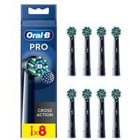 Pack de 8 brossettes pour brosse à dents Oral-B Pro Cross Action Noir