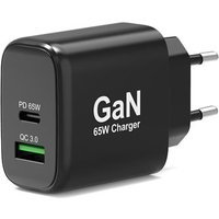 Pack Kit Starter Chargeur Port Designs GaN 65 W + Twin convertisseur USB-A et USB-C + câble USB-C vers USB-C 1,8 m + câble USB-C vers HDMI 1,8 m + housse de transport
