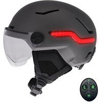 Casque vélo LED avec feu de freinage automatique T'nB Urban Moov Vizion Taille M Gris foncé