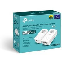 Kit CPL AV1300 Gigabit WiFi AC avec prise gigogne TP-LINK Blanc