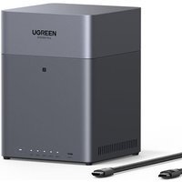 Serveur NAS Ugreen DH4300 Plus 4 baies 120 To Gris anodisé + câble HDMI