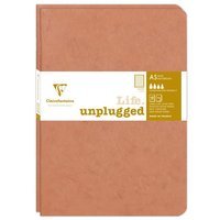 Set de 2 carnets piqués Clairefontaine Age Bag A5 avec 96 pages lignées 14,8 x 21 cm Tabac